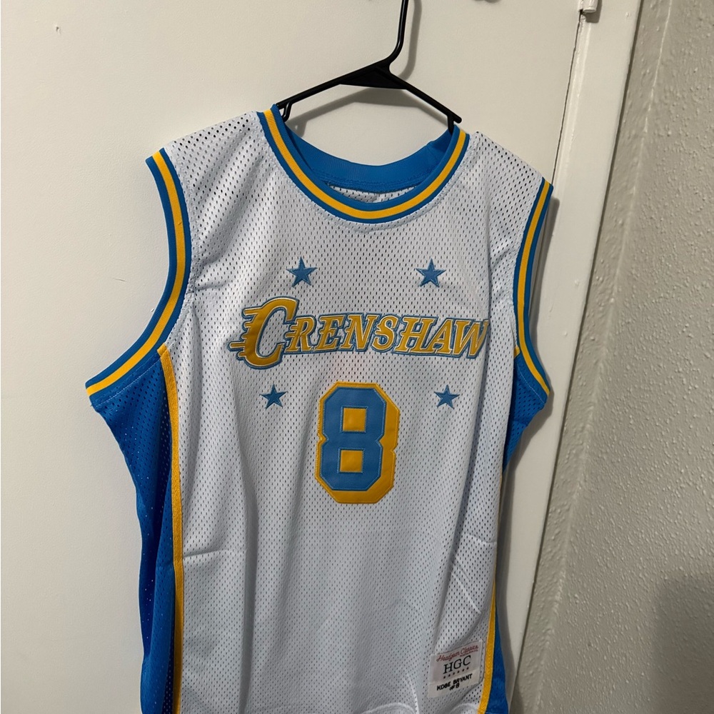 Kobe Crenshaw Basketball Jersey - White and Blue